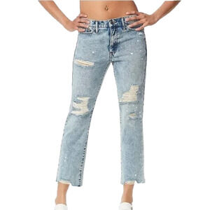 Sam Edelman Circus NY Distressed High Rise Slim Straight Jeans NWT 32